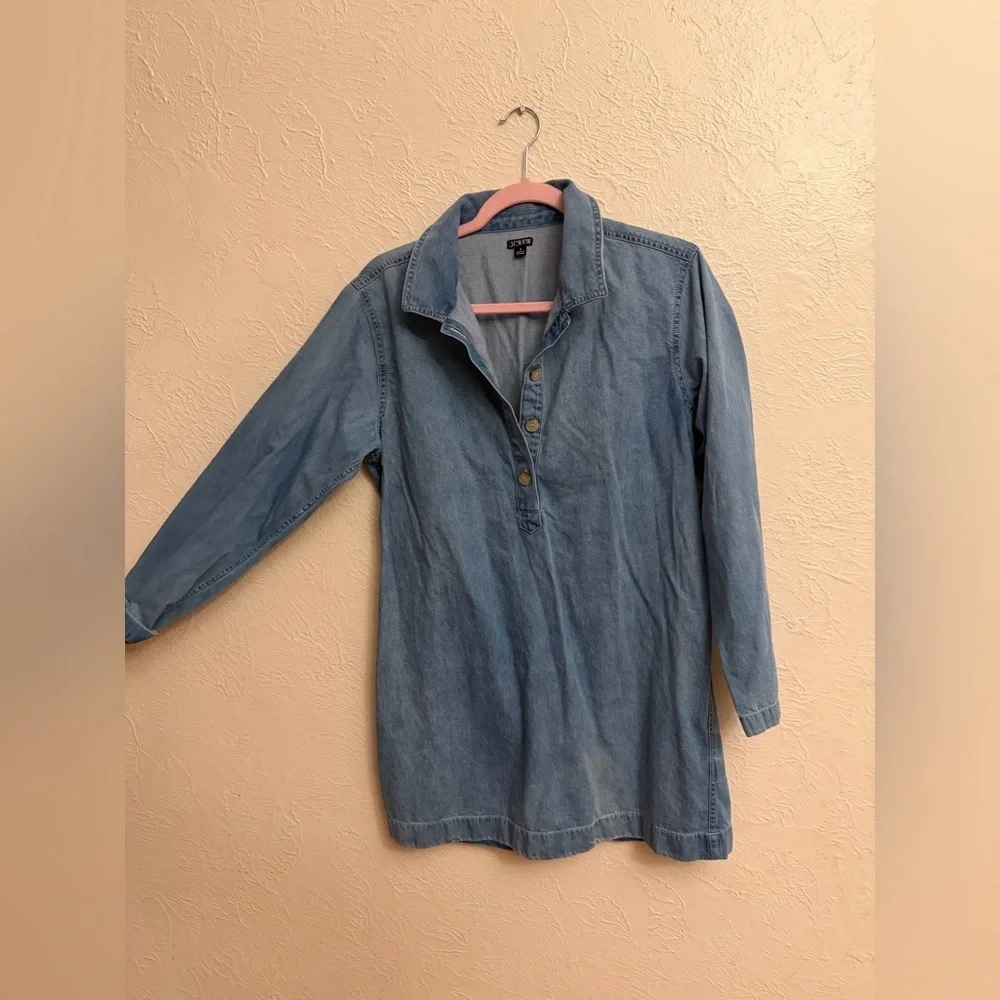 J. Crew Chambray Popover Dress